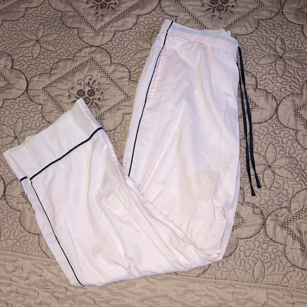 vintage light baby pink and black victoria secret pjs / pants